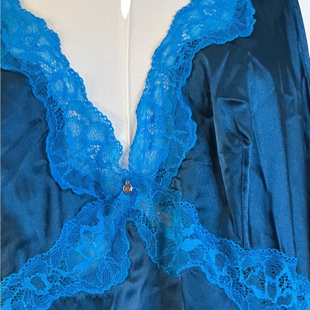 Adore Me Midnight Blue Chemise with Lace Accents - Picture 4 of 12
